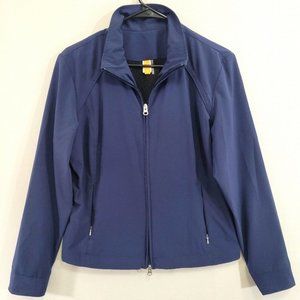 Lucy Navy Zip Up Activewear Jacket size Large